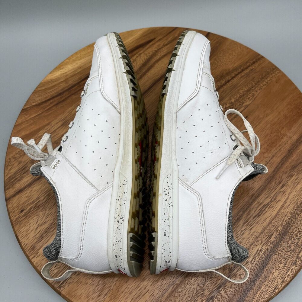 True Linkswear Outsiders Mens Size 10.5 White Leather Spike-less Golf Shoes - Picture 6 of 8